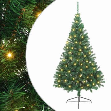 vidaXL Kunstmatig Voorverlicht Kerstboom met 300 LED Groen, Diversen, Verzenden, Nieuw