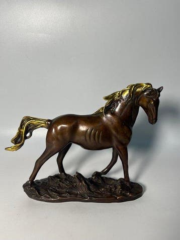 sculptuur, Wind Mane Bronze Horse - 0 cm - Koper, Antiek en Kunst