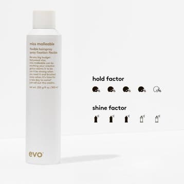 EVO Miss Malleable Flexible Hairspray - 300ml, Sieraden, Tassen en Uiterlijk, Ophalen of Verzenden, Nieuw, Gel, Wax, Haarlak of Mousse