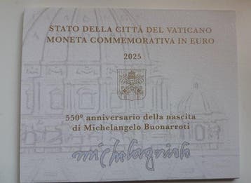 Vaticaan. 2 Euro 2025 Michelangelo (Zonder minimumprijs)