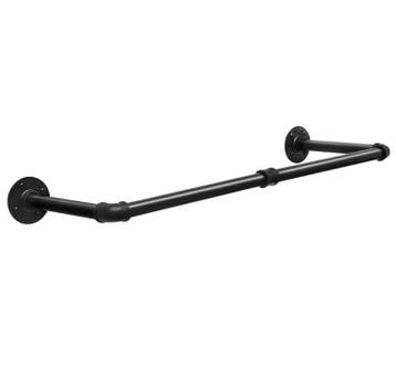 Industriële Kledingrail – Zwarte Wandhanger van Metaal, Verw, Verzenden, Nieuw