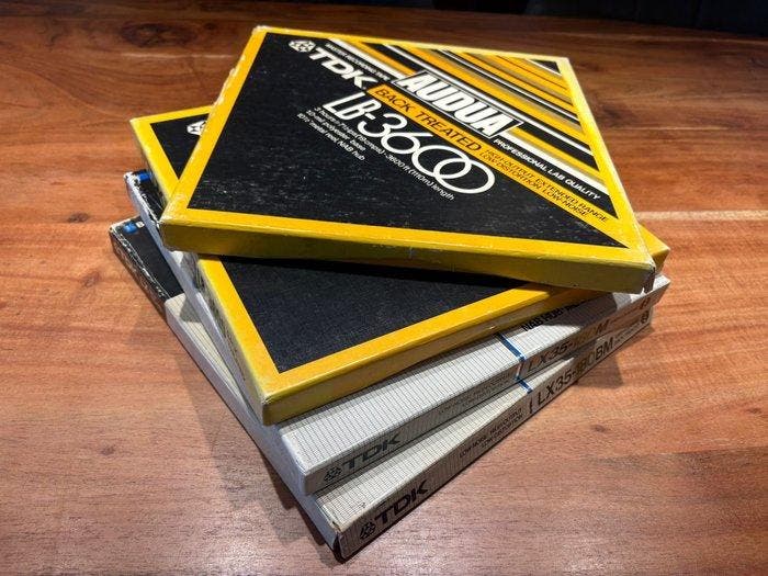 TDK - 26cm metal reels with tape - Reel-to-reel audio -, Audio, Tv en Foto, Radio's