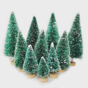 Set van 5 of 8 Mini Kerstboompjes - Tafeldecoratie met Houte, Verzenden, Nieuw