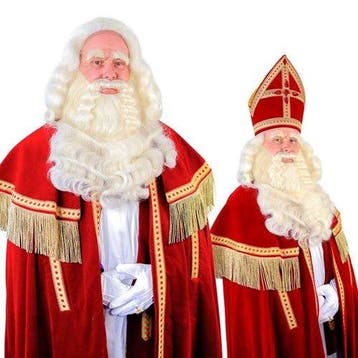 Sinterklaas baard TV-Sint buffel tule, Verzenden, Nieuw, Feestartikel