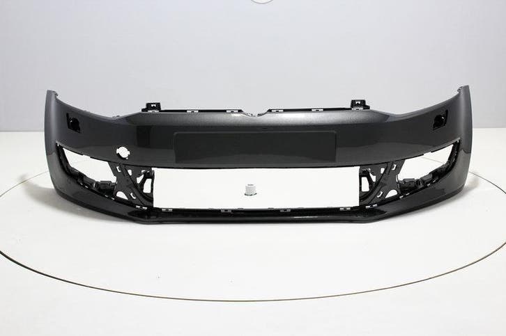 Voorbumper +Koplampsproeiers Volkswagen Polo 6R PEPPERGREY (, Auto-onderdelen, Carrosserie en Plaatwerk, Nieuw, Volkswagen, Voor