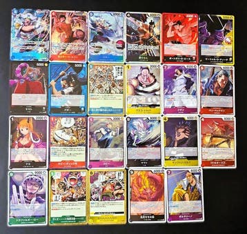Bandai Card - One Piece Lotto Composto da 24 Carte JAPAN- SR, Nieuw