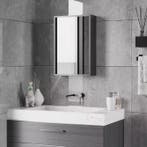 Badkamerspiegelkast 3-Lagen – Wandkast met Spiegel Zwart, Verzenden, Nieuw