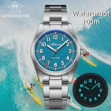 ADDIESDIVE Luxe Heren Quartz Horloge - 100m Waterdicht, Saff, Verzenden, Nieuw