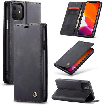 CaseMe book case leer - Apple iPhone 11 Pro - zwart, Verzenden, Nieuw