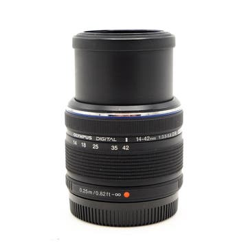 Olympus 14-42mm F3.5-5.6 II R M.Zuiko Digital Zwart (Occ), Micro Four Thirds, Olympus, Zo goed als nieuw, Autofocus
