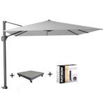 Challenger T1 zweefparasol 300x300 cm lichtgrijs met 90KG, Ophalen of Verzenden, Nieuw