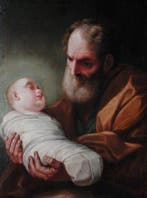 Benedetto Luti (1666-1724), Workshop of - San Giuseppe col, Antiek en Kunst