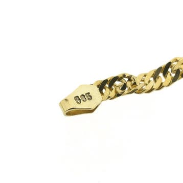Gouden gedraaide gourmetschakel ketting, Ophalen of Verzenden, Gebruikt, Goud, Goud