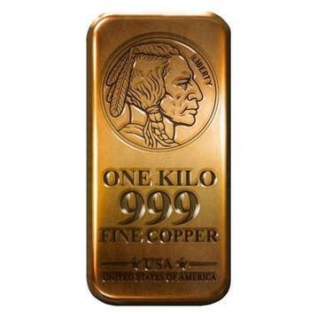 1 kilogram - Koper .999 - 1 Kilo 999 Fine Copper Liberty