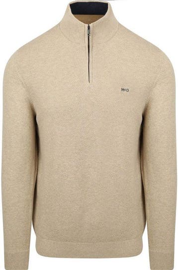 2dekans | McGregor Half Zip Trui Merinowol Structure Sand -, Kleding | Heren, Ophalen of Verzenden, Zo goed als nieuw, McGregor
