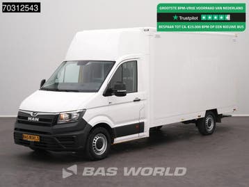 MAN TGE 3.100 433cm Bakwagen Achterdeuren Zijdeur Camera Eur, Stof, Gebruikt, Euro 6, MAN