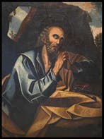 École de Majorque (XVII) - Les Larmes de Saint Pierre - XL, Antiek en Kunst, Kunst | Schilderijen | Klassiek