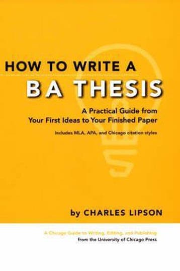 How to Write a BA Thesis - Charles Lipson 9780226481265, Verzenden, Zo goed als nieuw, Charles Lipson