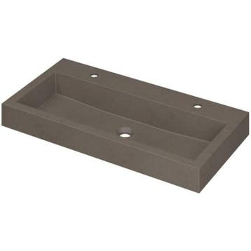 INK Momento Wastafel Quartz met 2 Kraangaten - 900x450x90 mm, Ophalen of Verzenden, Nieuw