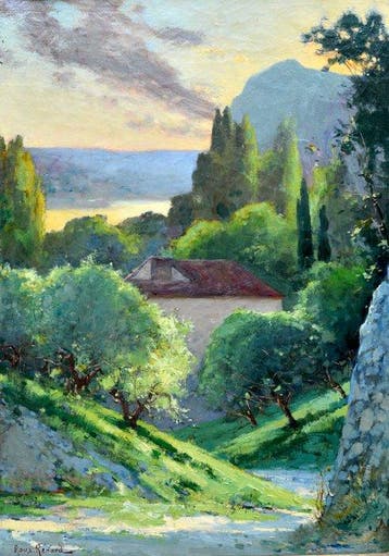Antonin Roux-Renard (1870-1936) - Chemin à, Antiek en Kunst, Kunst | Schilderijen | Klassiek