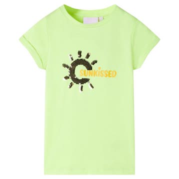 vidaXL Kindershirt 116 neongeel, Verzenden, Nieuw