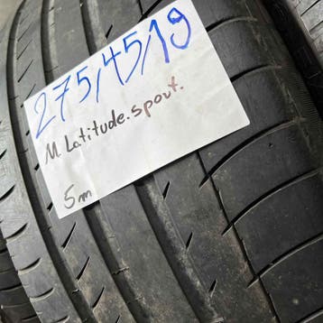 2 x Michelin Latitude Sport 275-45-19 Zomerbanden 5mm, Auto-onderdelen, Banden en Velgen, 19 inch, Gebruikt, 275 mm, Ophalen of Verzenden