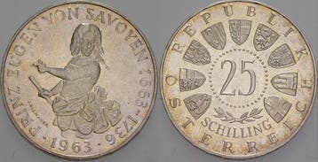 25 Schilling 1963 Österreich Zweite Republik nach 1945, Verzenden