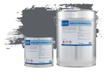 Wixx 2K PU Metaalverf RAL 7015 | Leigrijs 10L, Nieuw, Verf, Grijs, Verzenden