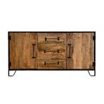 Dressoir Mangohout Neal 150 cm, Verzenden, Nieuw, Overige houtsoorten, Industriële meubels