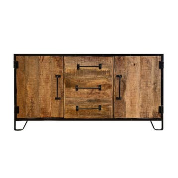 Dressoir Mangohout Neal 150 cm, Verzenden, Nieuw, Overige houtsoorten, Industriële meubels