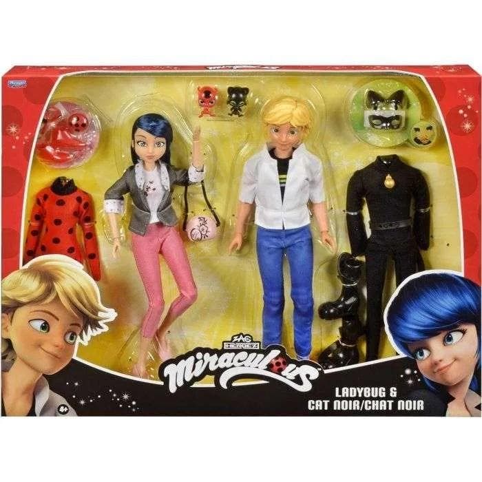 Set van 2 figuren - BANDAI - Miraculous - Marinette en Ad..., Kinderen en Baby's, Speelgoed | Overig, Nieuw, Verzenden