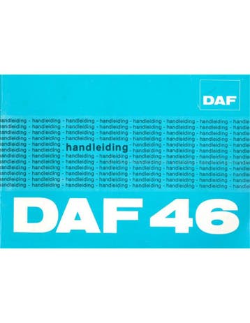 1974 DAF 46 INSTRUCTIEBOEKJE NEDERLANDS, Auto diversen