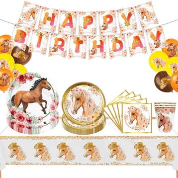 Paarden party set Sweet Horse 86-delig, Dieren en Toebehoren, Verzenden, Nieuw, Overige soorten