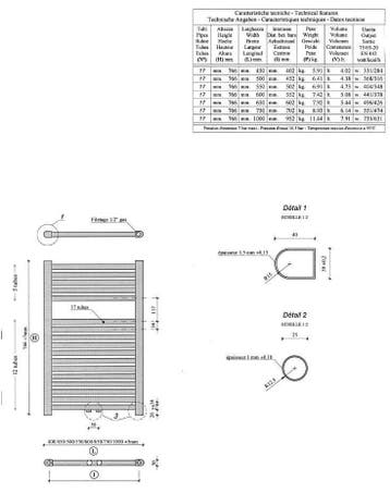 Wiesbaden Elara sierradiator chroom 766x600 m/o aansl., Doe-het-zelf en Verbouw, Verwarming en Radiatoren, Ophalen of Verzenden