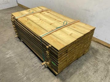 Veiling - 160x Europees Vuren plank fijnbezaagd 179,5x20x1,9, Nieuw