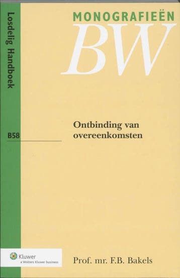 9789026839214 Monografieen BW B58 - Ontbinding van overee..., Verzenden, Zo goed als nieuw, F.B. Bakels