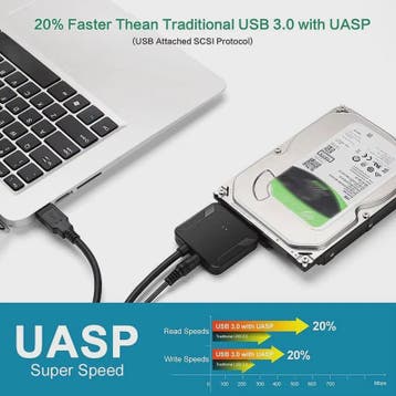 USB 3.0 naar SATA Adapter Kabel voor 2.5" en 3.5" HDD/SSD, Verzenden, Nieuw