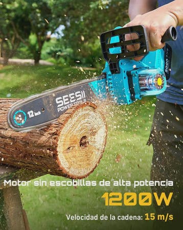 Accu Kettingzaag 1200W 12-inch Borstelloos - Krachtig & Snoe, Verzenden, Nieuw
