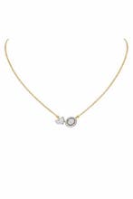 Ketting met hanger - 18 karaat Geel goud, Rhodium geplateerd