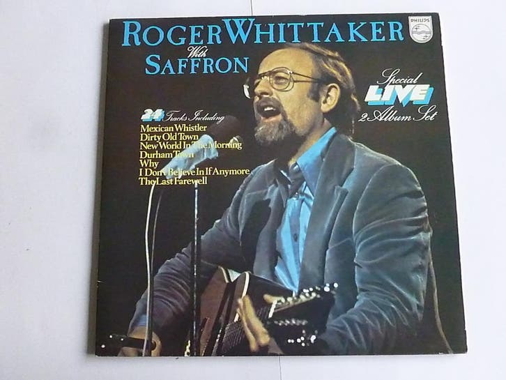 Roger Whittaker with Saffron - Live (2 LP), Cd's en Dvd's, Vinyl | Pop, Zo goed als nieuw, Ophalen of Verzenden