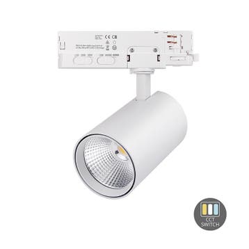 Luxar 3-Fase Railspot Wit Dimbaar 10-20-30W CCT-Schakelaar, Huis en Inrichting, Verzenden, Nieuw, Overige fittingen