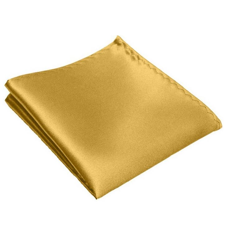 Fako Fashion - Pochette - Pochet - Satijn - 22x22cm - Goud, Kleding | Heren, Stropdassen, Verzenden