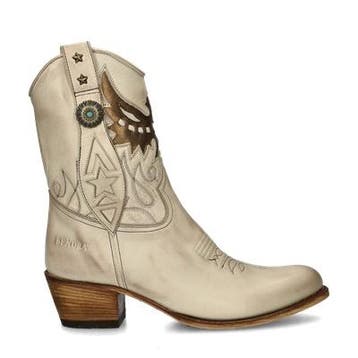 Sendra Debora Insa enkellaarsjes voor dames in het Ecru, Sendra, Overige kleuren, Verzenden, Lage of Enkellaarzen