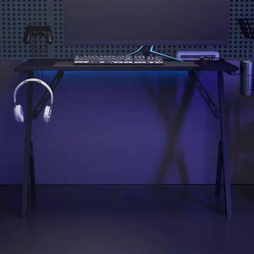 vidaXL Gamingbureau met Y-vormige poten 110x60x75 cm zwart, Huis en Inrichting, Bureaus, Verzenden, Nieuw
