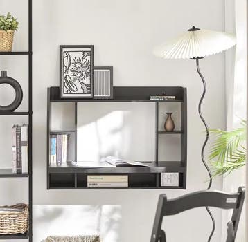 Wandtafel met Opbergruimte en Kabeldoorvoer, Verzenden, Nieuw