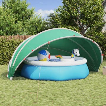 vidaXL Pooldome 500 x 500 x 236 cm 185T polyester met, Tuin en Terras, Verzenden, Nieuw