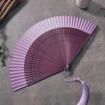 Luxe Bamboe Vouwventilator met Gradatiekleur & Kwastje - Ret, Verzenden, Nieuw