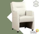 Leren eetkamerstoel Sharp - Toledo Bianco (gebroken wit) -, Huis en Inrichting, Stoelen, Eigentijds, Modern, Wit, Nieuw, Leer