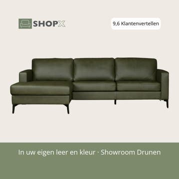 Leren hoekbank Match - 2.5-zits arm rechts + Longchair arm, Huis en Inrichting, 250 tot 300 cm, Bohemian, Industrieel, Modern, Scandinavisch