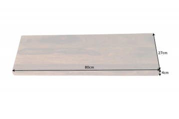 Stevige wandplank MAMMUT 80cm Sheesham plank met boomrand -, Ophalen of Verzenden, Nieuw